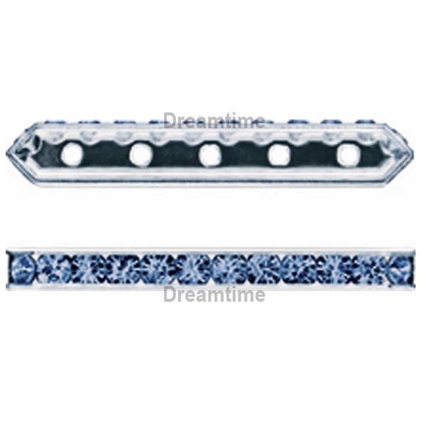 Dreamtime Crystal DC 77730 Rondelle Spacer Bars 5 Hole Dark Indigo/Silver